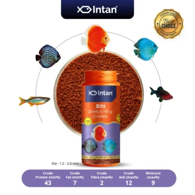 my-11134207-7rasb-m1pye3m621oqe4.webp Intan Bits 🐠 Player Choice For Fish Like Discus, Danios, Barbs & Rainbow Premium Fish Food 120g