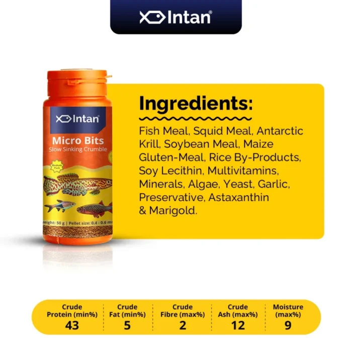 my-11134207-7rasd-m1s383sqes6fbf.webp Intan - Micro Bits 🐠 Player Choice For Fish Like Killifish, Tetras, Rasboras & Danios | Premium Fish Food 140g